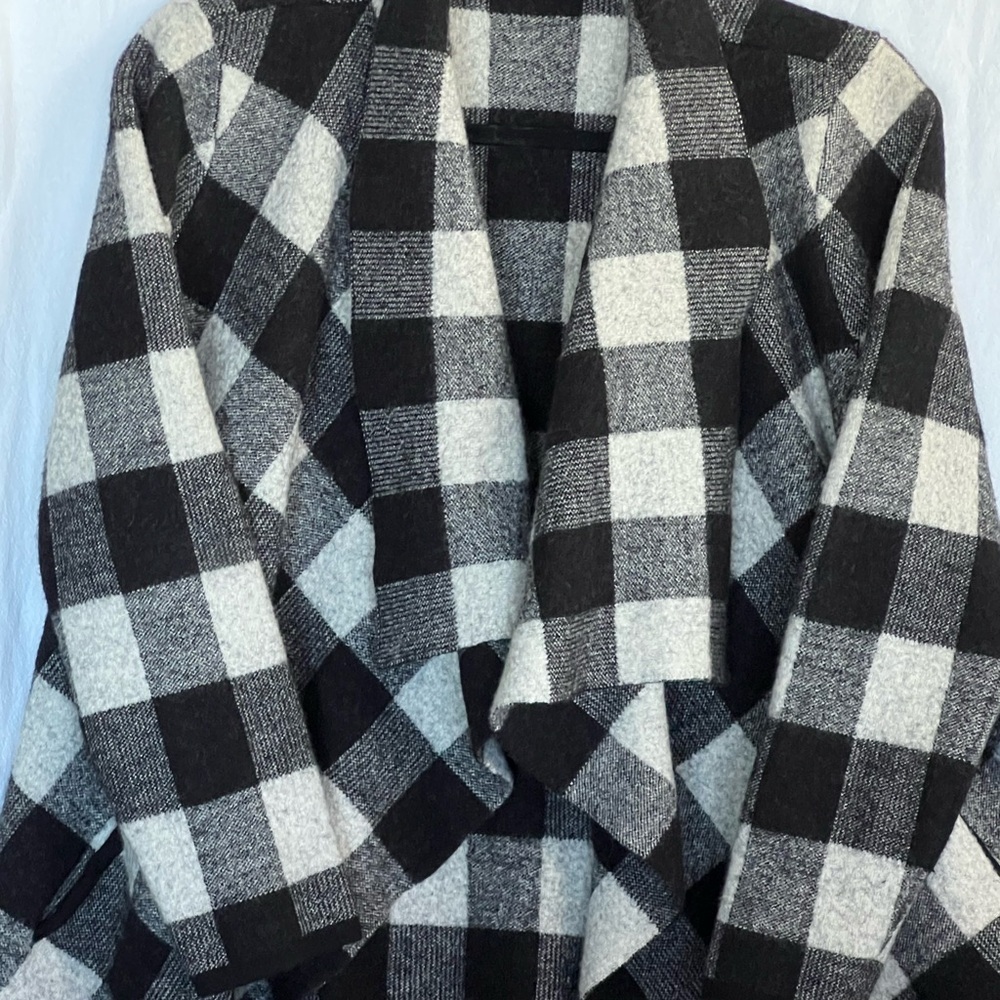 Ralph Lauren Black and White Checkered Cape